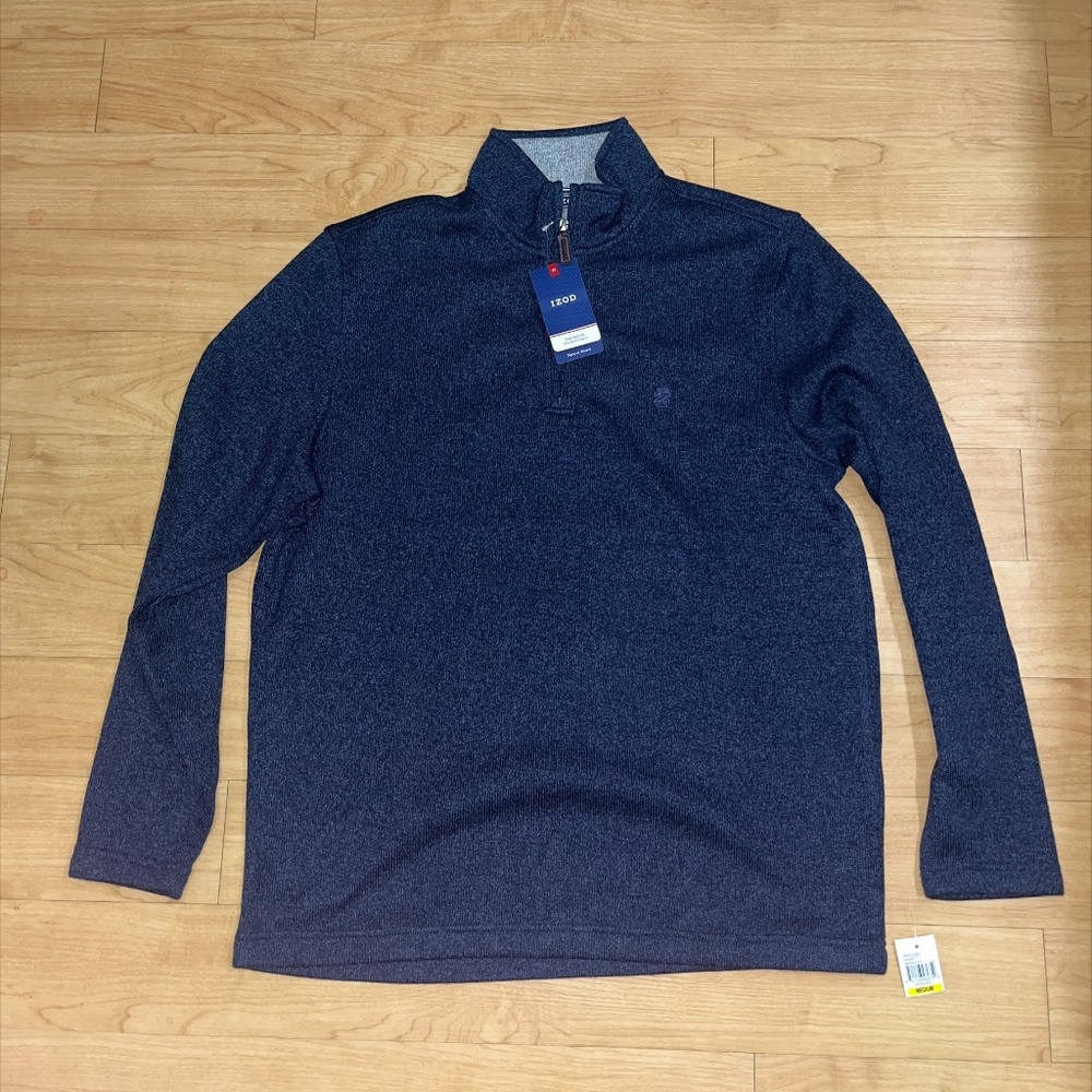 IZOD Zip-Up Sweater. Brand New With Tags